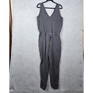 Cloth & Stone Women's Dark navy V-neck Cross Back Jumpsuit Size S
